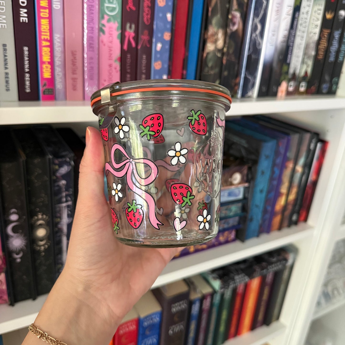 Bows & Strawberries Weck Jar
