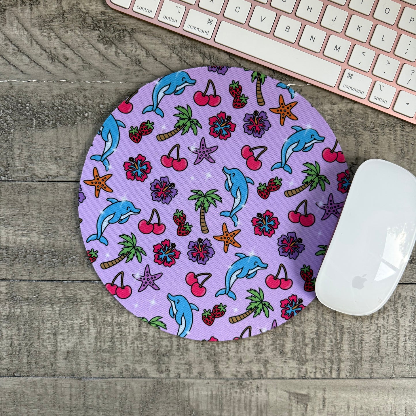 Purple Dolphin 90s Mouse Pad