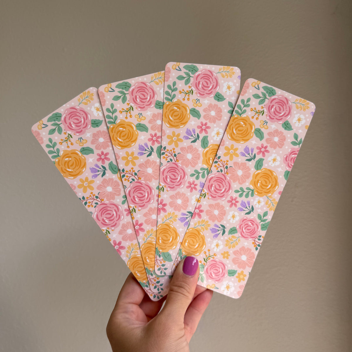 Florals Laminated Bookmark