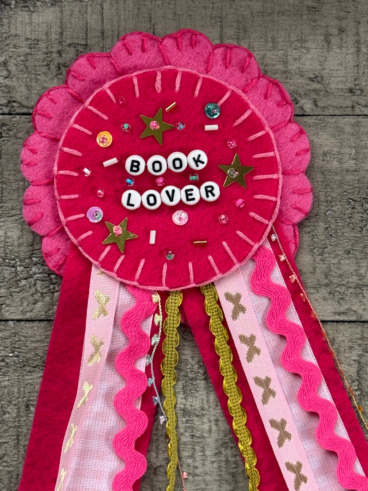 Book Lover Pink Prize Ribbon