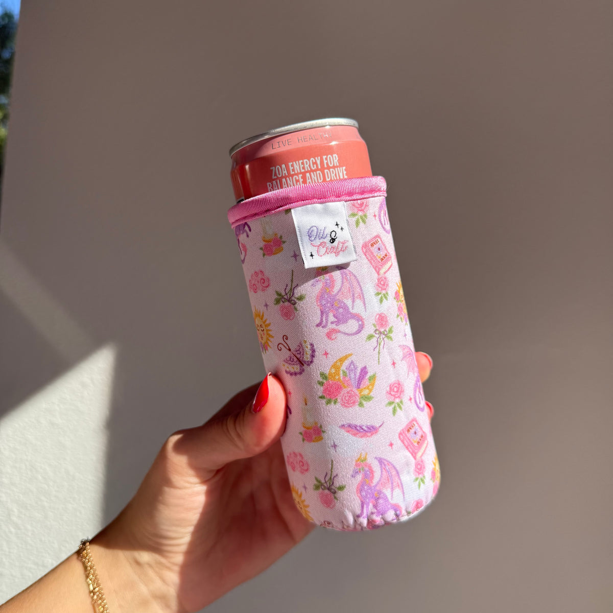 Pink Dragon 12 oz can Sleeve