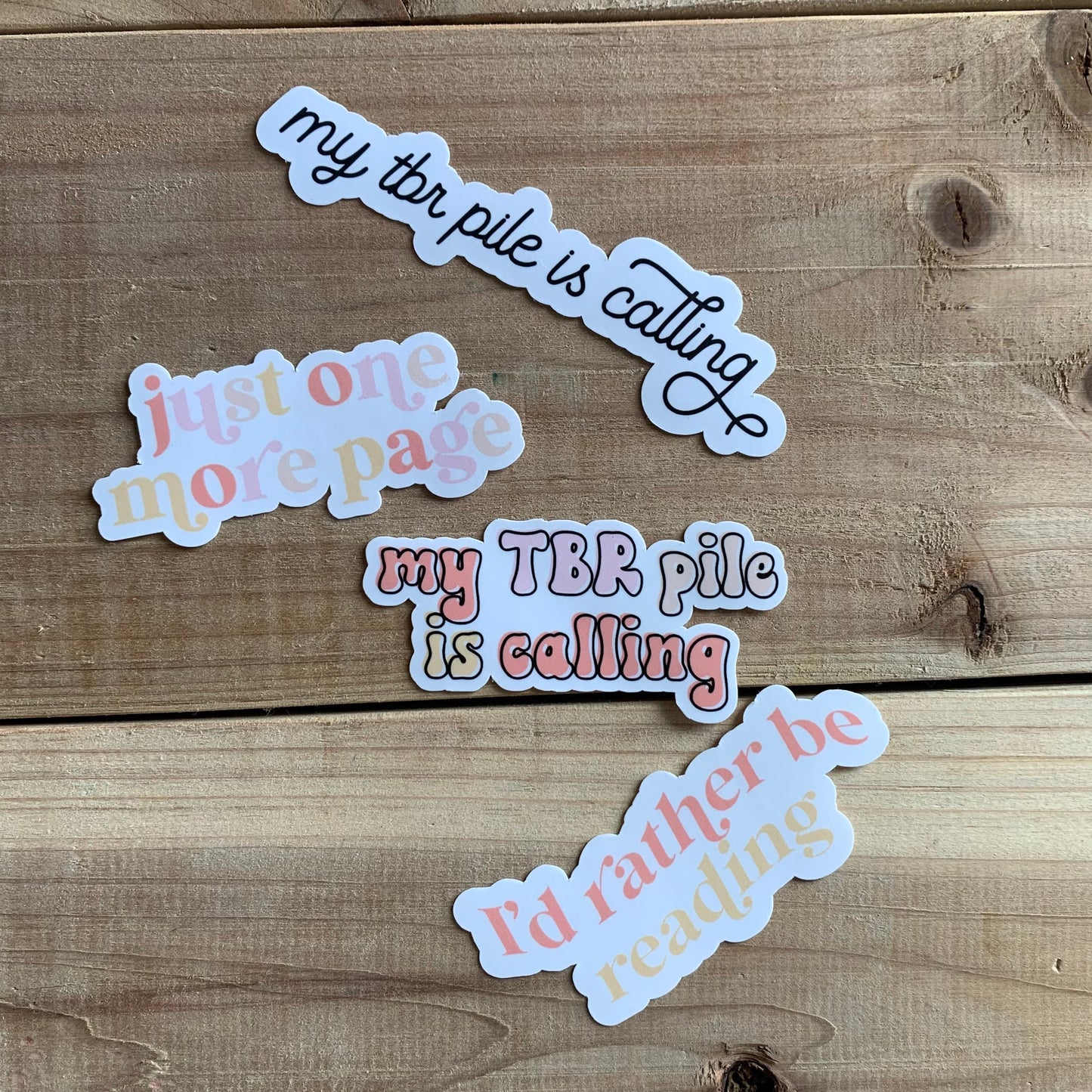 my tbr pile is calling waterproof sticker