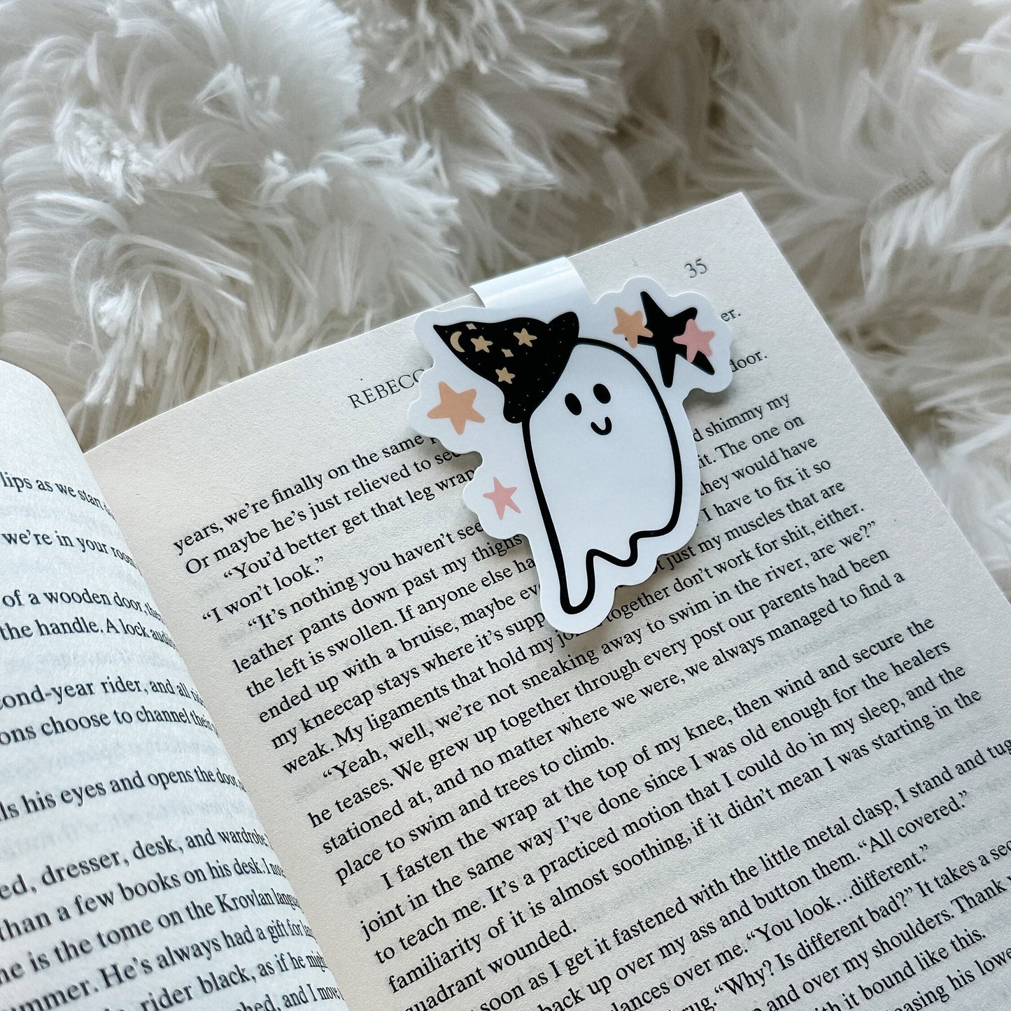 Ghostie magnetic bookmark