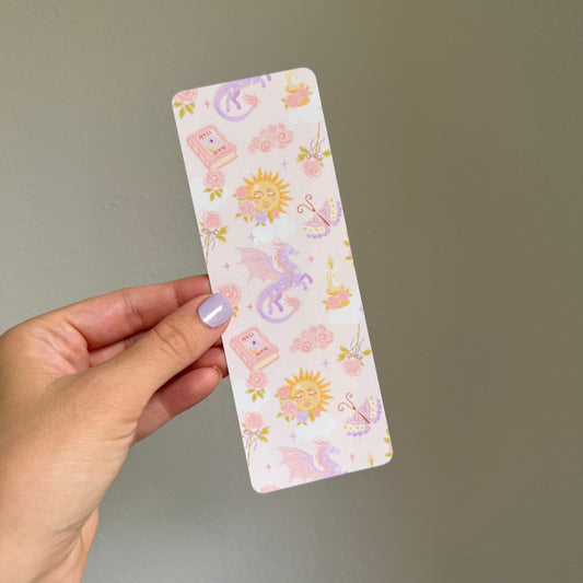 Purple Celestial Dragons Laminated Bookmark
