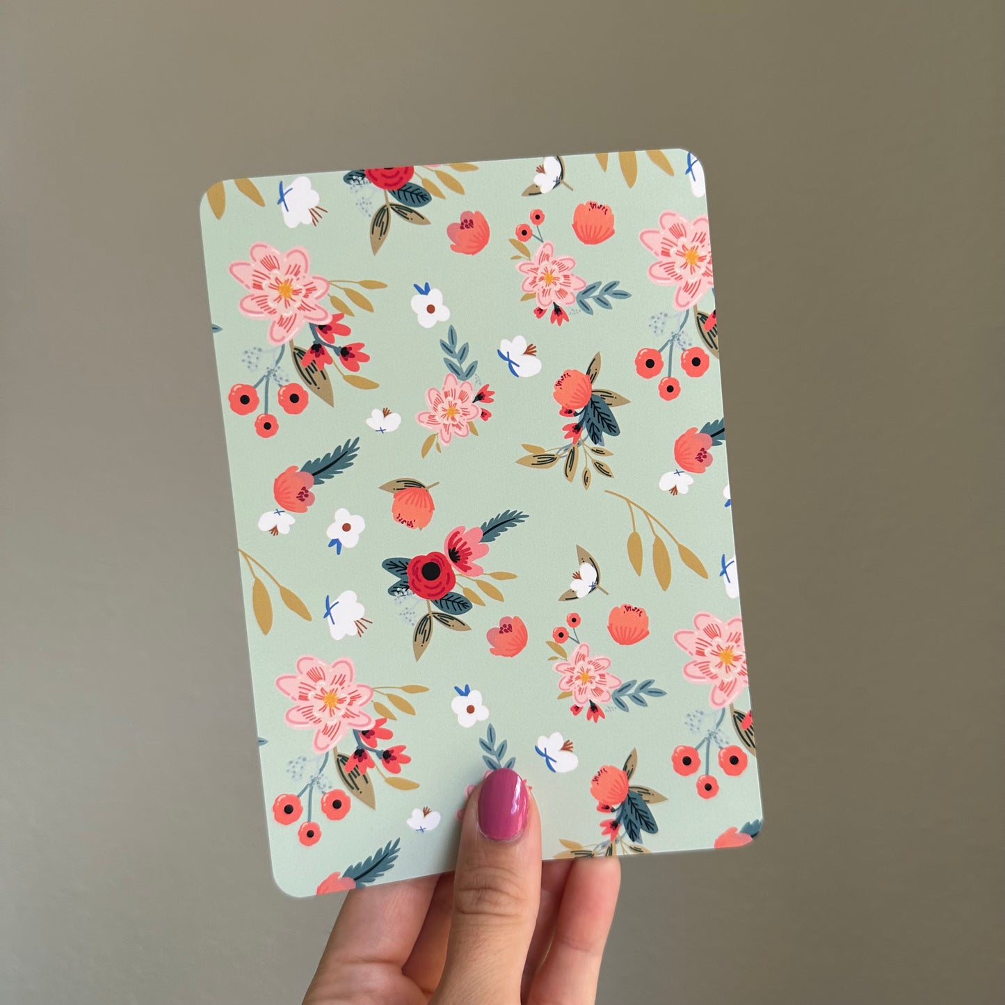 Floral Cardstock insert