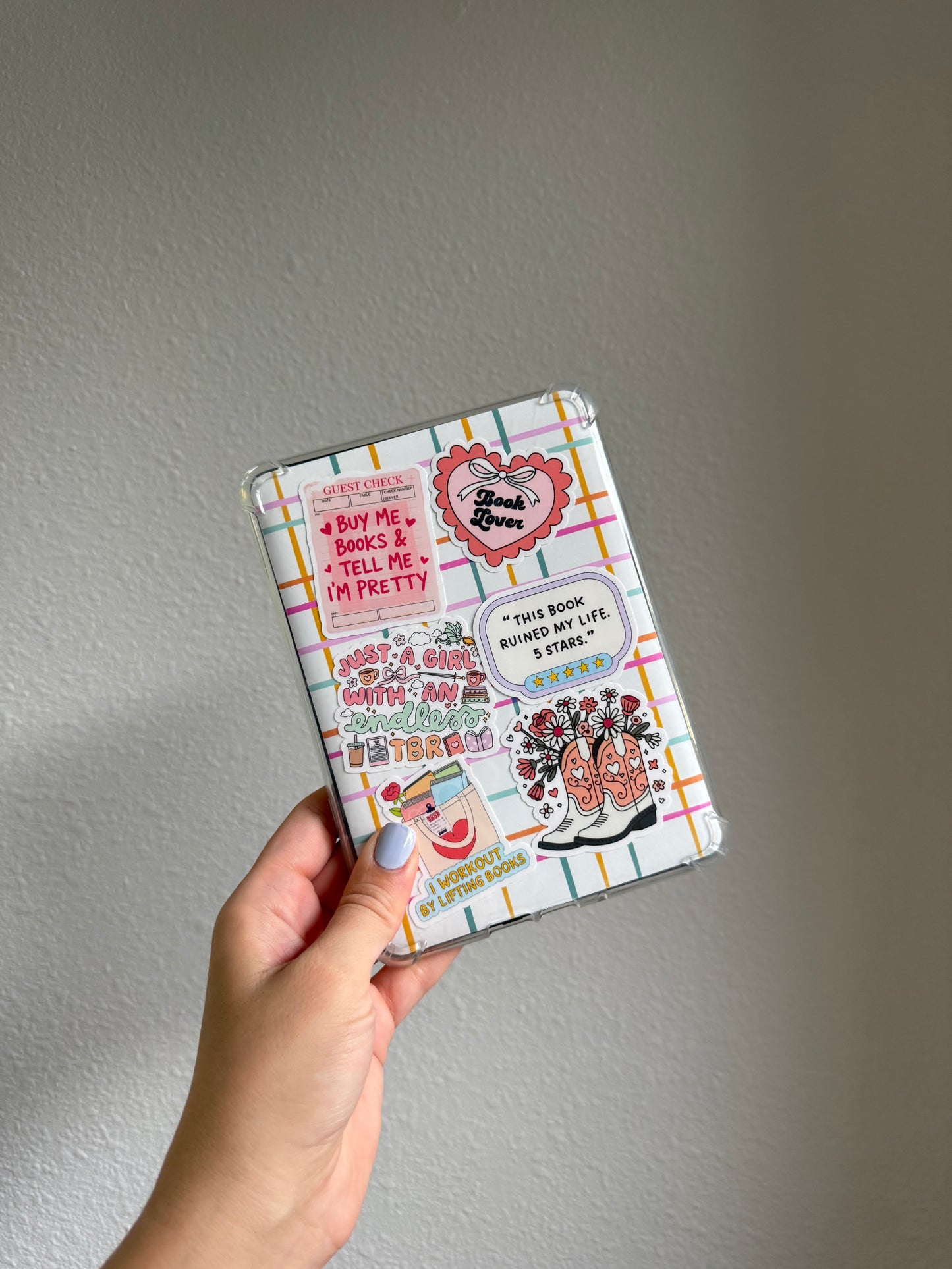 Colorful stripes & Plaid Kindle Insert