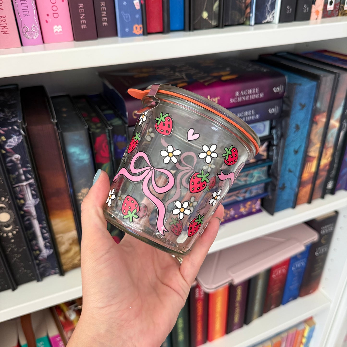 Bows & Strawberries Weck Jar