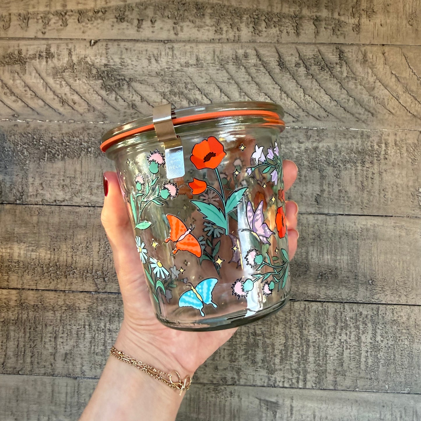 Moths and Florals Weck Jar
