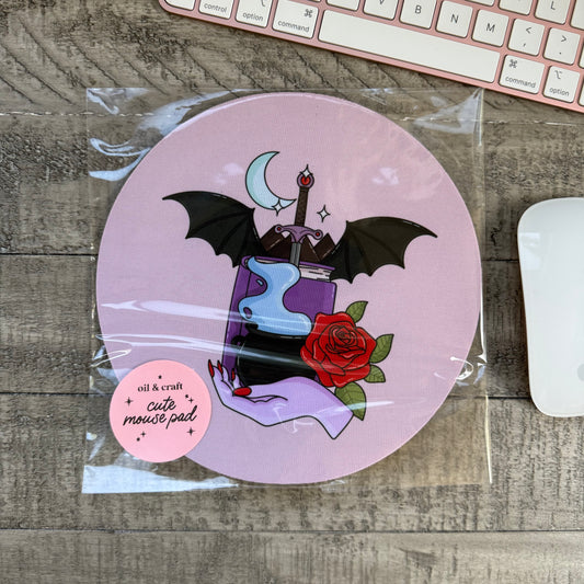 Cauldron & Bat Wings Mouse Pad