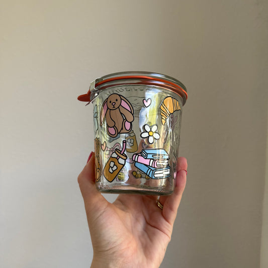 Trinkets & Books Weck Jar