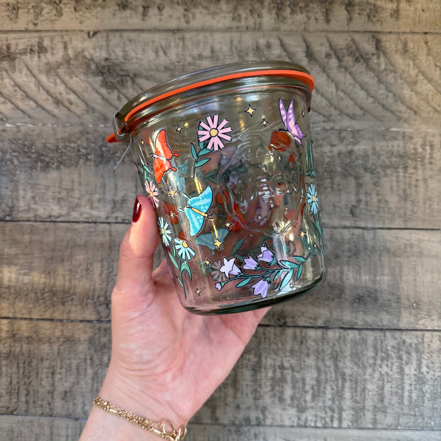Moths and Florals Weck Jar
