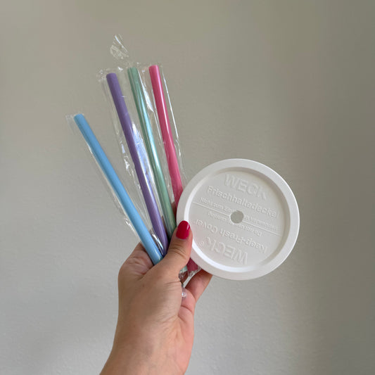 Straw + Lid Weck Jar