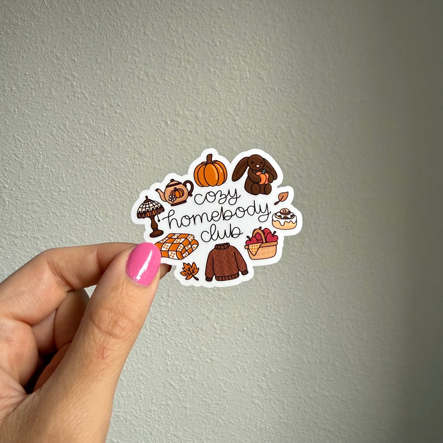 Cozy Homebody Club sticker