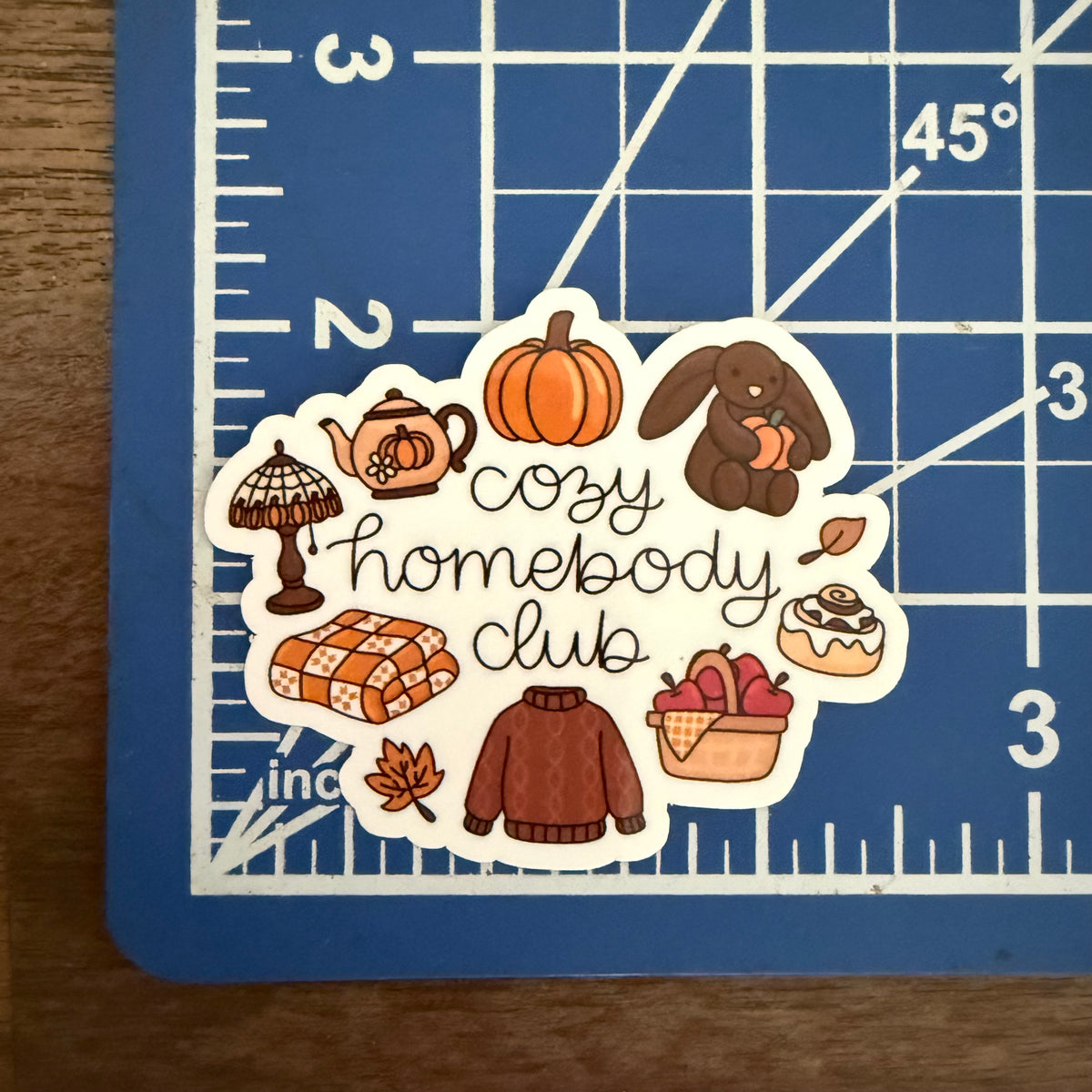Cozy Homebody Club sticker