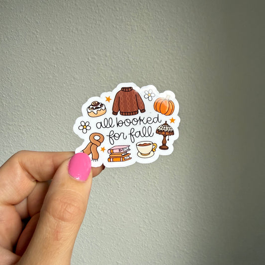 All Booked for Fall sticker