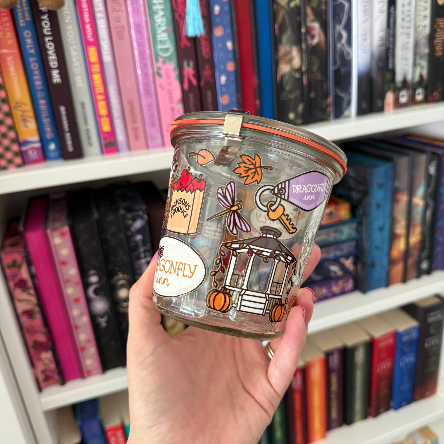 Cozy Fall Small Town Weck Jar