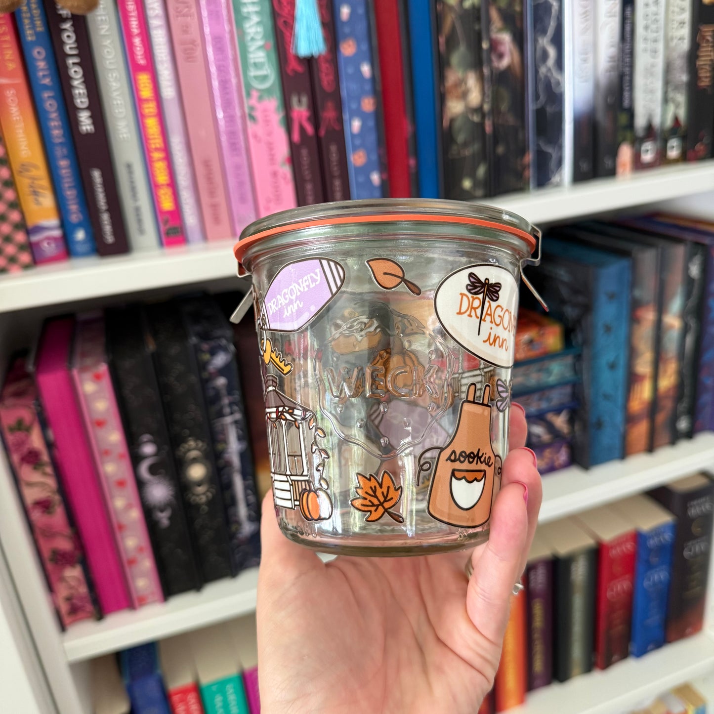 Cozy Fall Small Town Weck Jar