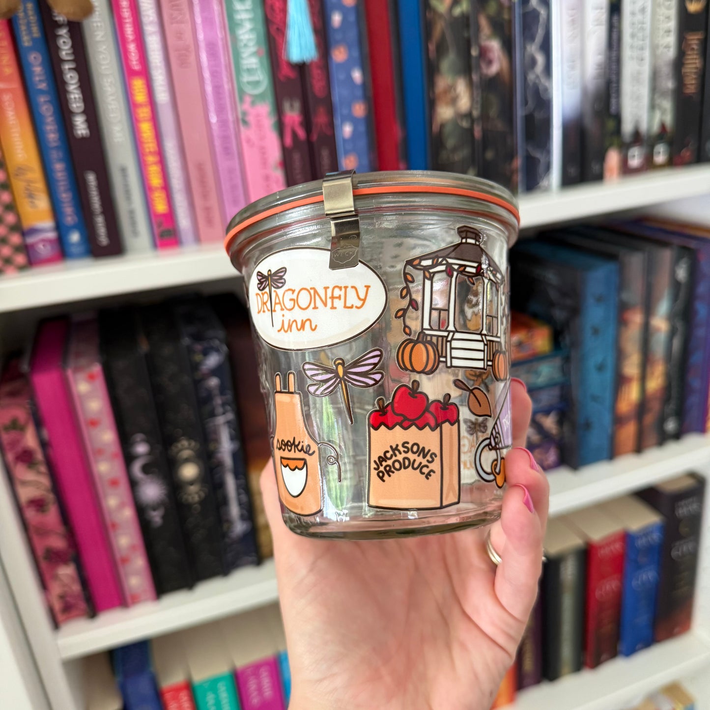 Cozy Fall Small Town Weck Jar