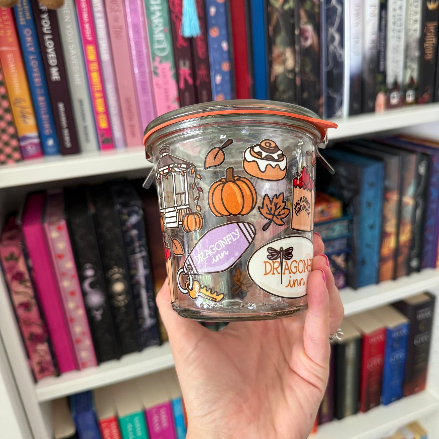 Cozy Fall Small Town Weck Jar