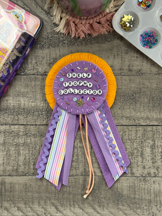Shelf Trophy Collector Prize Ribbon