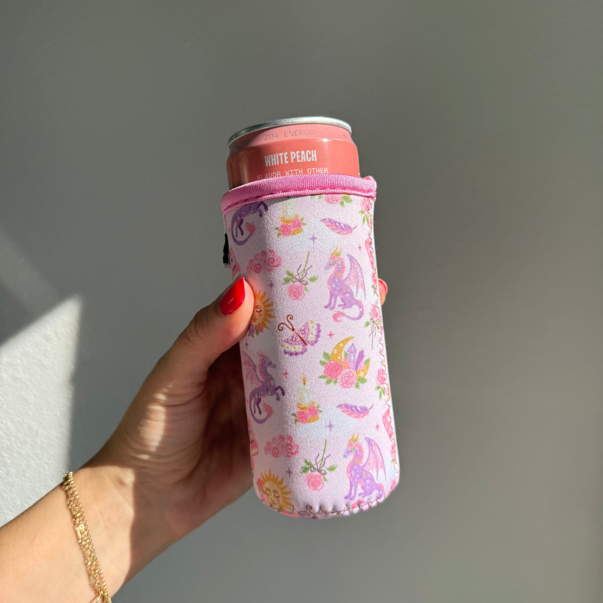 Pink Dragon 12 oz can Sleeve