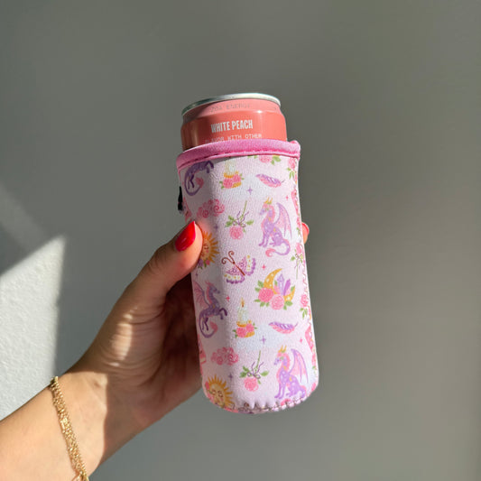 Pink Dragon 12 oz can Sleeve
