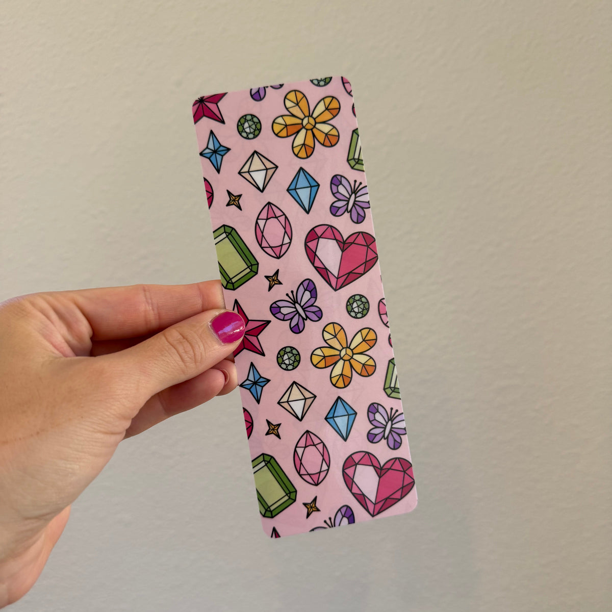 Stained Glass Shards Laminated Bookmark