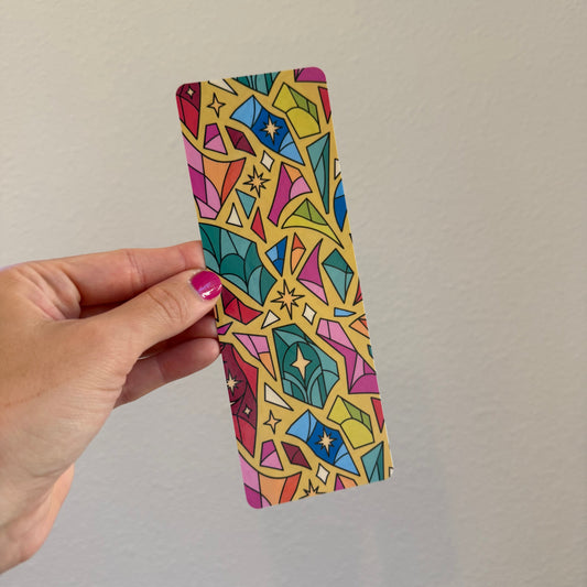 Stained Glass Shards Laminated Bookmark