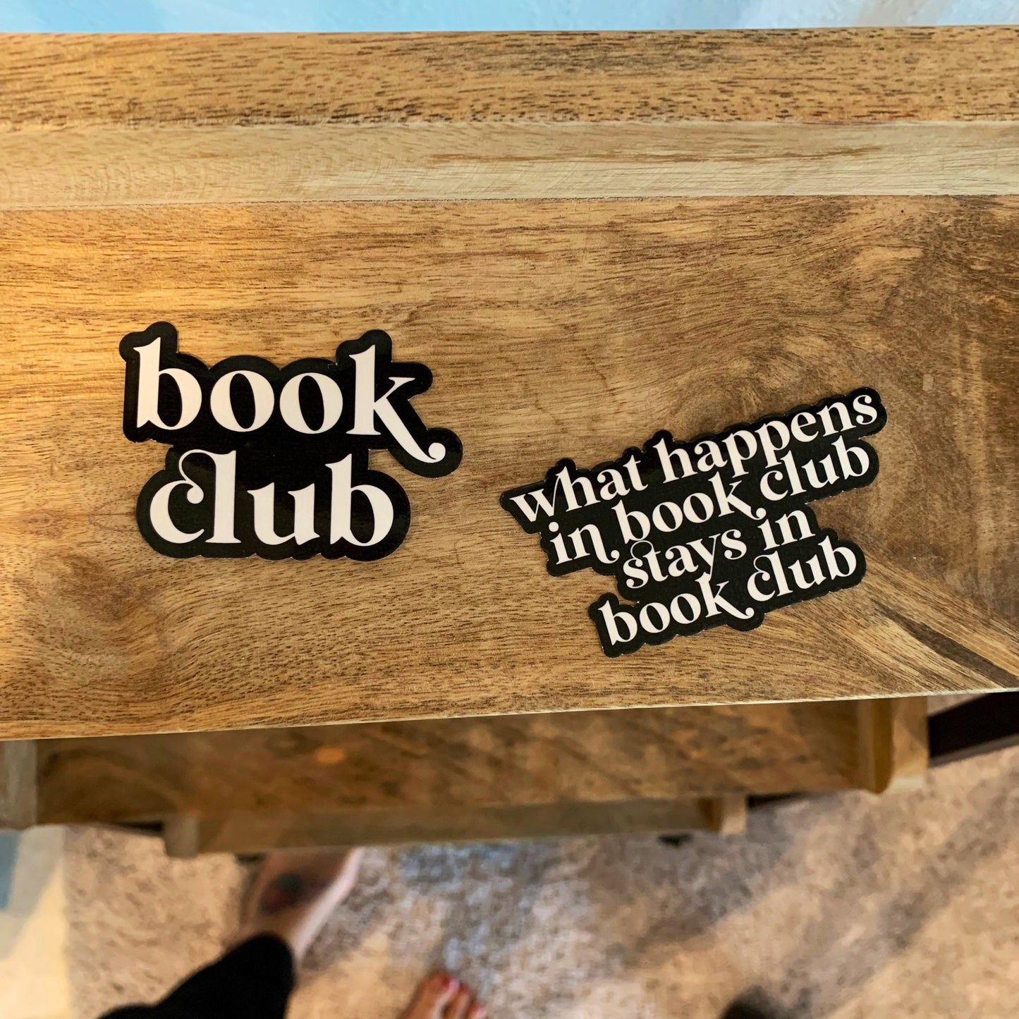 What happens in book club waterproof sticker