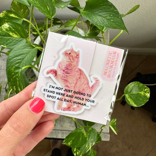 Sassy Cat magnetic bookmark
