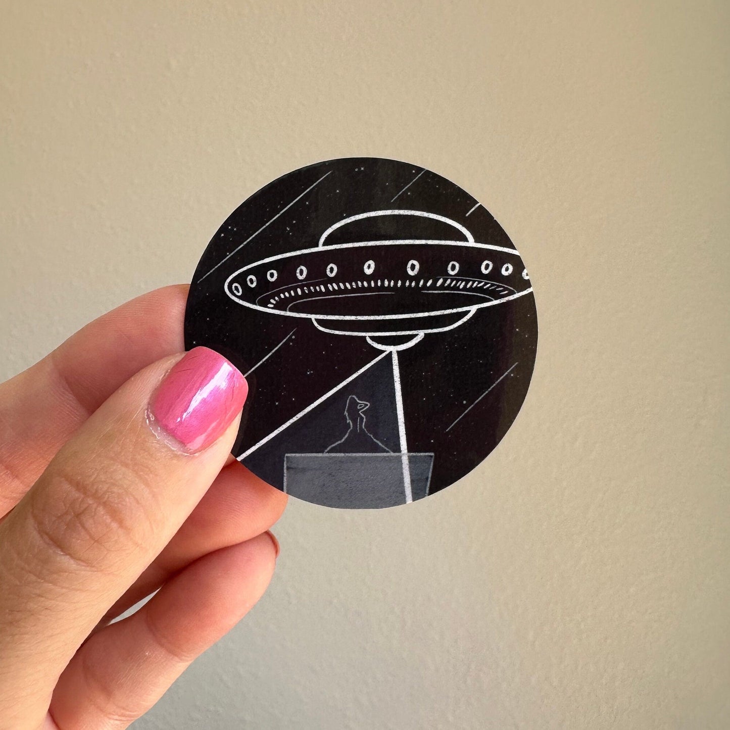 Black beam me up ttpd down bad waterproof sticker
